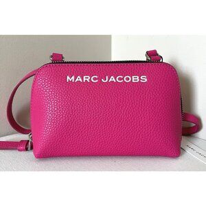 New Marc Jacobs Small Crossbody Pouch Pebble Leather Hot Pink